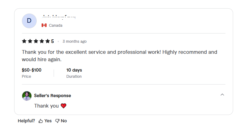 Client Result & Feedback #1